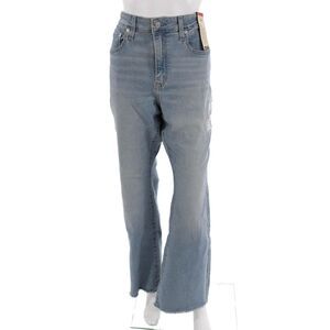 Levis Unisex Flared Jeans Light Blue High Rise Size 32